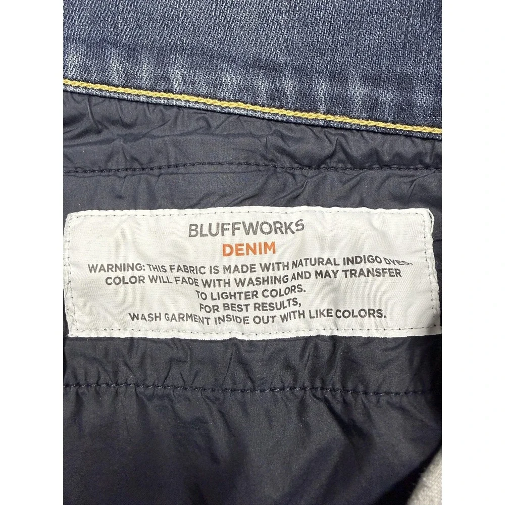 Bluffworks Denim Jeans Mens 32x33 Medium Wash Blue Regular Fit‎ Straight Leg